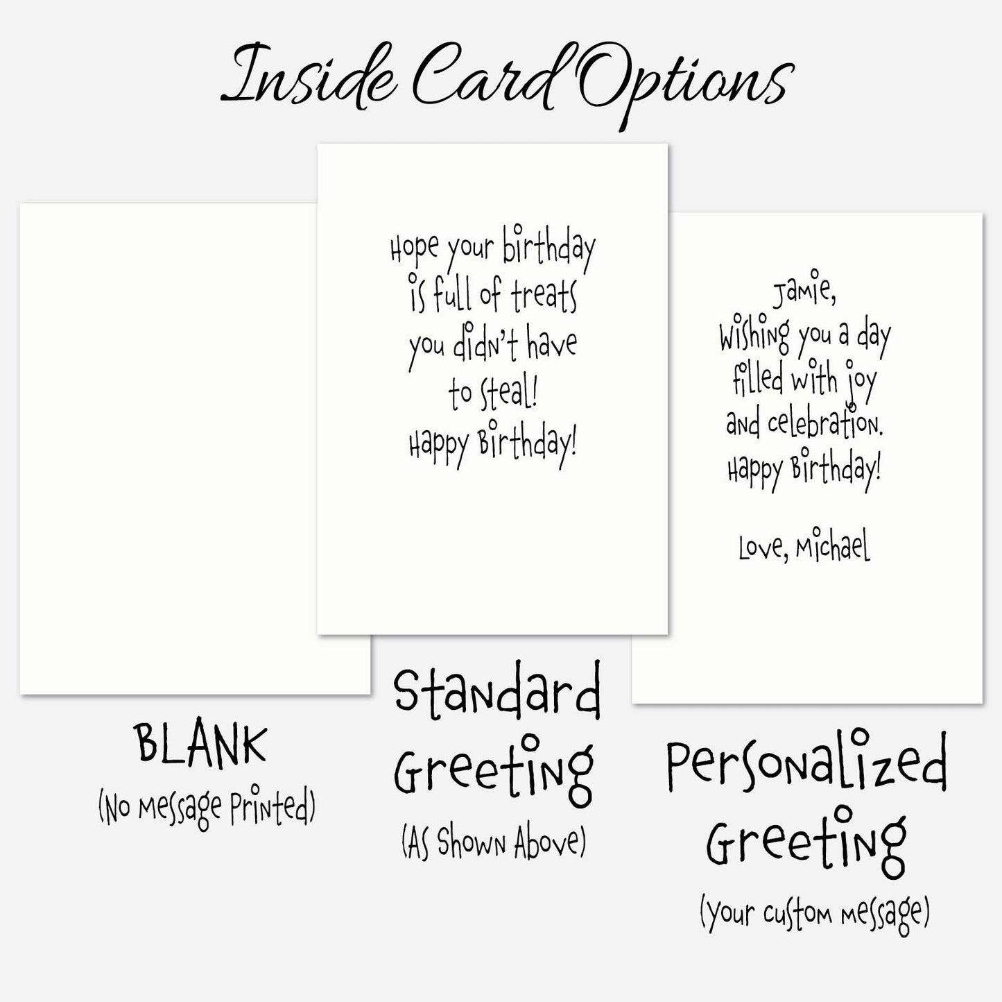 Raccoon Birthday Card A7 5x7 on Textured Linen | Blank, Standard Greeting, or Personalized