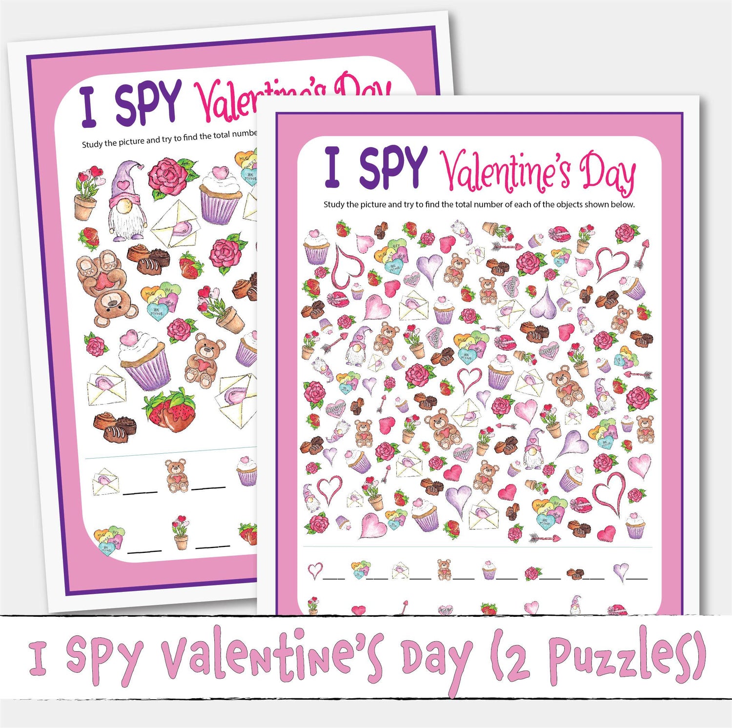 Printable I SPY Valentine's Day Look and Find Puzzle Game
